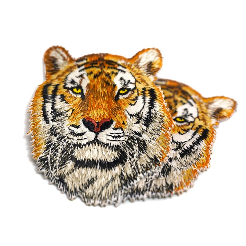 Riverbyland Iron On Patches Embroidered Tiger Pack of 2 - Image 5
